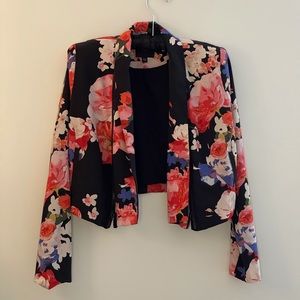 Guess watercolor floral blazer jacket